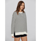 Women's Long Sleeve Crewneck Sweatshirt Lightweight Basic Soft Loose Pullover Sweatshirts