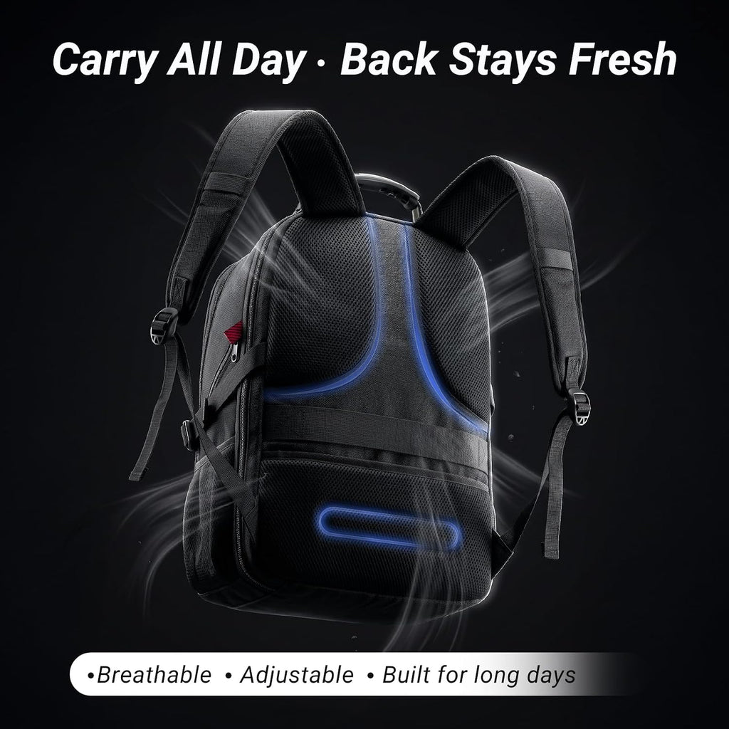 Yorepek Large Laptop Backpack For Men, Heavy Duty Travel Backpack | Carry On Flight Approved, 17 Inch College Work Bookbag, Water Resistant Business Backpack For Men Women Mochilas Para Hombres
