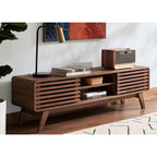 Mopio Ensley Tv Stand, Mid Century Modern For 55/60/65 Inch Tv, Farmhouse Tv Stand, Entertainment Center With Storage, Tv And Media Console For Living Room (Walnut, 59 Inch Low)