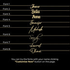 MIONZA 14K Solid Gold Custom Name Necklace For Women, Name Necklace Personalized, Nameplate Customized Pendant, Personalized Jewelry, 14K Solid Gold or Gold Plated Options
