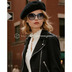 KALIYADI Classic Polarized Sunglasses for Women Trendy Square Ladies Sun Glasses Shades Sparkling Frame UV400 Protection