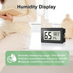 6-Pack Mini Hygrometer Indoor Humidity Meter, Mini Digital Thermometer Humidity Gauge Meter, Indoor Thermometer Hygrometer Monitor Fahrenheit (℉) For Reptile Thermostat, Jars Reptile, Fridge
