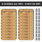 Roach Traps Indoor Sticky (18 Pack) - Glue Traps For Roaches Bug Traps With Roach Bait Traps - Long Lasting Non-Toxic Children And Pet Friendly - Trap A Pest