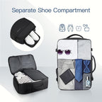 Tsa Flight Approved Laptop Backpack, 50L Expandable Carry On Backpack