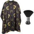 Professional Hair Cutting Cape With Neck Duster Brush, Waterproof Salon Barber Cape With Snaps, Barber Accessories (Hair Cutting Scissors And Men)