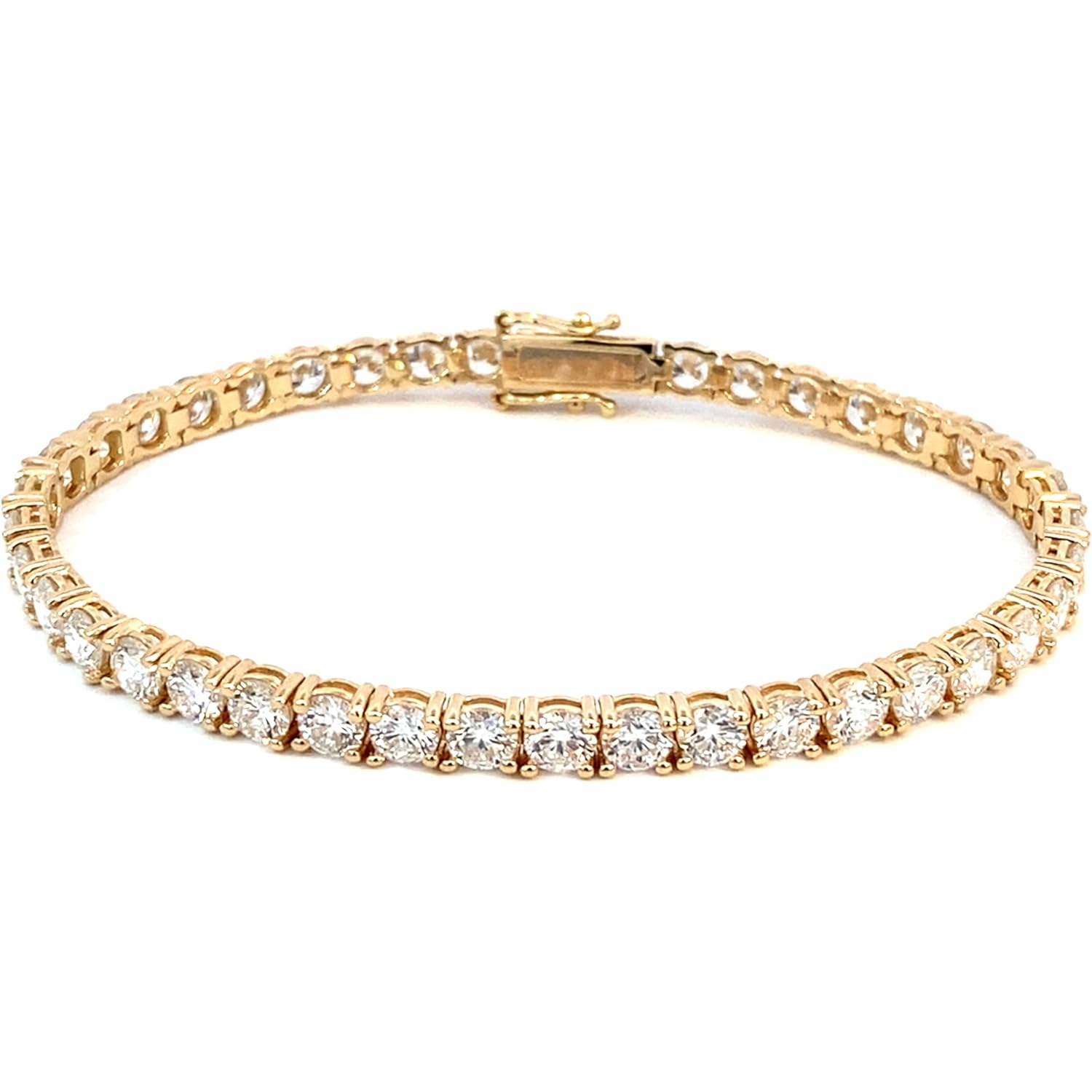1.0-10 Carats Lab Grown Diamond Tennis Bracelet in 14K Gold, F Color & VS Clarity, Certificate Included, Classic Diamond Bracelets for Women, part of our Premium Jewelry Signature Collection.