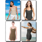 3 Pieces Women Basic Long Tanks Adjustable Spaghetti Strap Camisole Top
