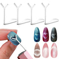Heart Cat Eye Nail Magnet Tool,4 Pcs Professional Stainless Steel Heart Cat Eye Nail Magnet for Nails for Cat Eye Gel Nail Polish,Suitable for Personal DIY, Nail Studio or Nail Salon