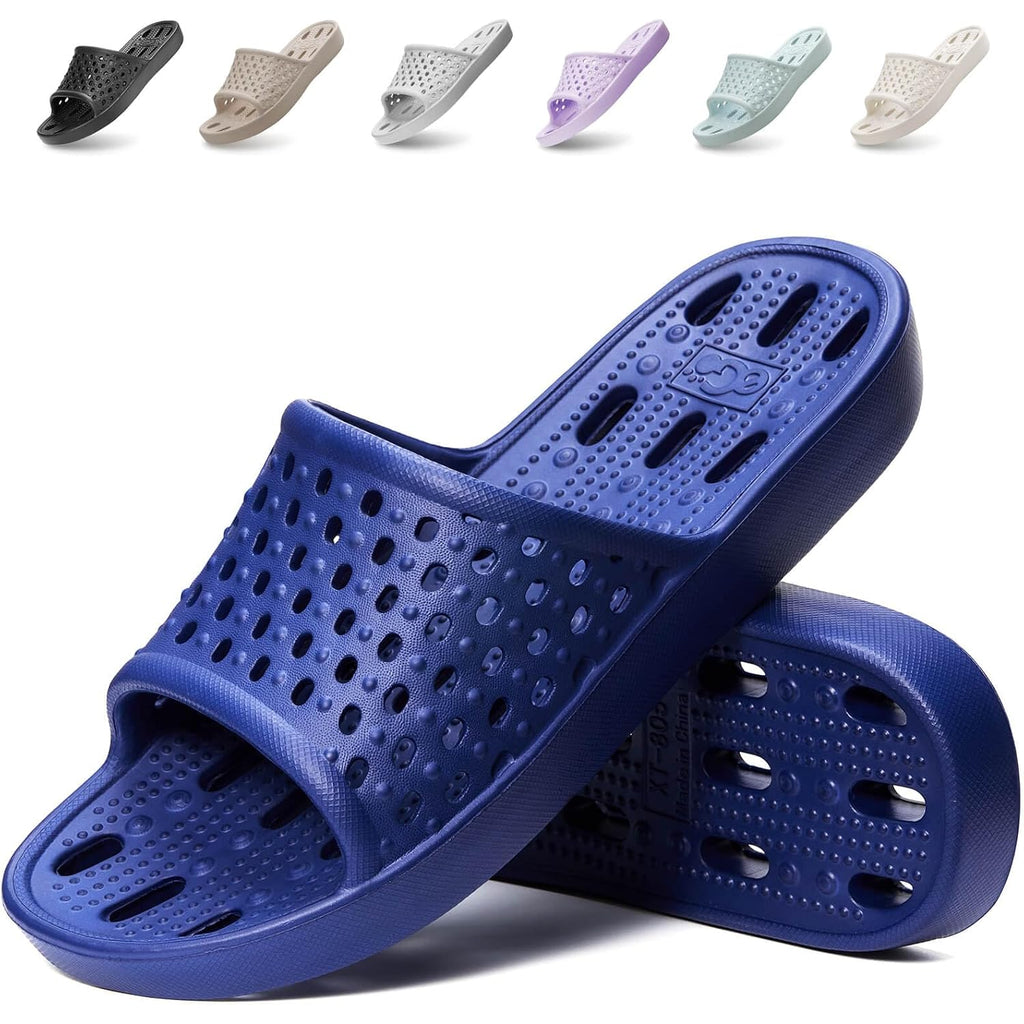 Shower Shoes Men Quick Drying Women Shower Sandals Non-Slip Comfortable House Slippers Bathroom Hotel Flip Flops Slides With Students Gym