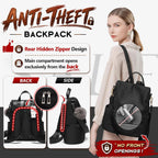 Women Backpack Purse Nylon Anti-Theft Fashion Casual Lightweight Travel Shoulder Bag