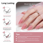 OpenLive 16.5ml Dusty Rose Nail Polish Large Volume Quick Drying Light Pink Nail Polish, Fast Drying and Long Lasting Color Nail Art DIY Home Manicure Gift for Women