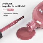 OpenLive 16.5ml Dusty Rose Nail Polish Large Volume Quick Drying Light Pink Nail Polish, Fast Drying and Long Lasting Color Nail Art DIY Home Manicure Gift for Women
