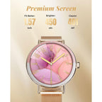 TOOBUR Smart Watch for Women with Two Bands, 40mm HD Smartwatch, Compatible with Android & iOS, Answer/Make Calls, Fitness Watch with Step/Sleep/HR Tracker, IP68, Stylish Gift, Rose Gold