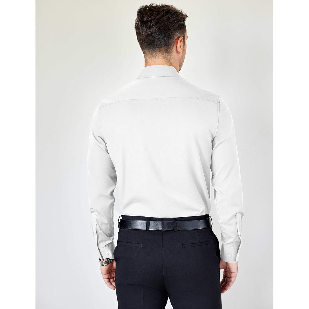 Coofandy Mens Dress Shirts Wrinkle Free Long Sleeve Button Down Shirts Formal Business Shirt