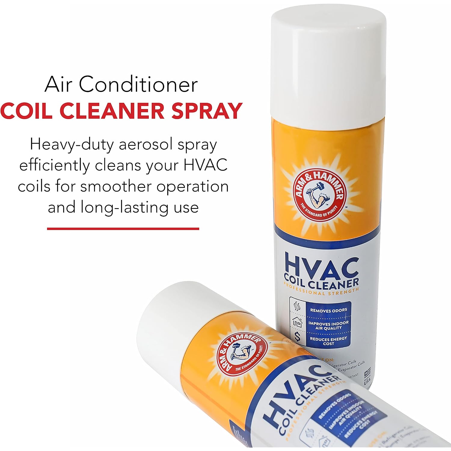 Arm & Hammer Biodegradable Hvac And Air Conditioner Coil Cleaner Foam Aerosol Spray, 19 Fl. Oz, Ahcc-19 By Diversitech