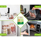 Bonsenkitchen Vacuum Sealer Bags, 20 Gallon 11" x 16"+ 80 Quart 8" x 12"+ 50 Pint 6" x 10", Commercial Grade, BPA Free, Food Sealer Bags for Vac Storage, Meal Prep or Sous Vide Cooking, VB15