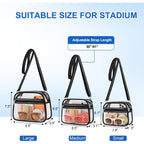 Clear Bag For Stadium Events Clear Purse For Women Crossbody Bag Adjustable Shoulder Strap For Concert Sports Festival
