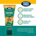 Dermatonics Foot Cream for Dry Cracked Heels - 25% Urea with Manuka Honey, Intensive Moisturizing Heel Treatment, Callus Remover, Exfoliating Care for Rough Feet Elbows Hands - Skin Repair, 2.37 oz