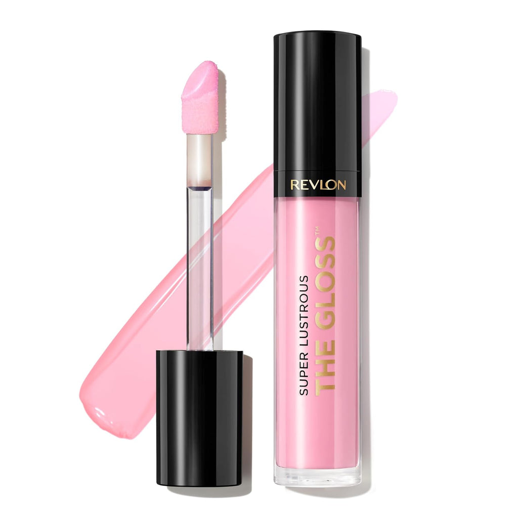 Revlon Super Lustrous Lip Gloss, Non-Sticky, Hydrating, High Shine Finish, 207 Pink Sky, 0.13 Oz