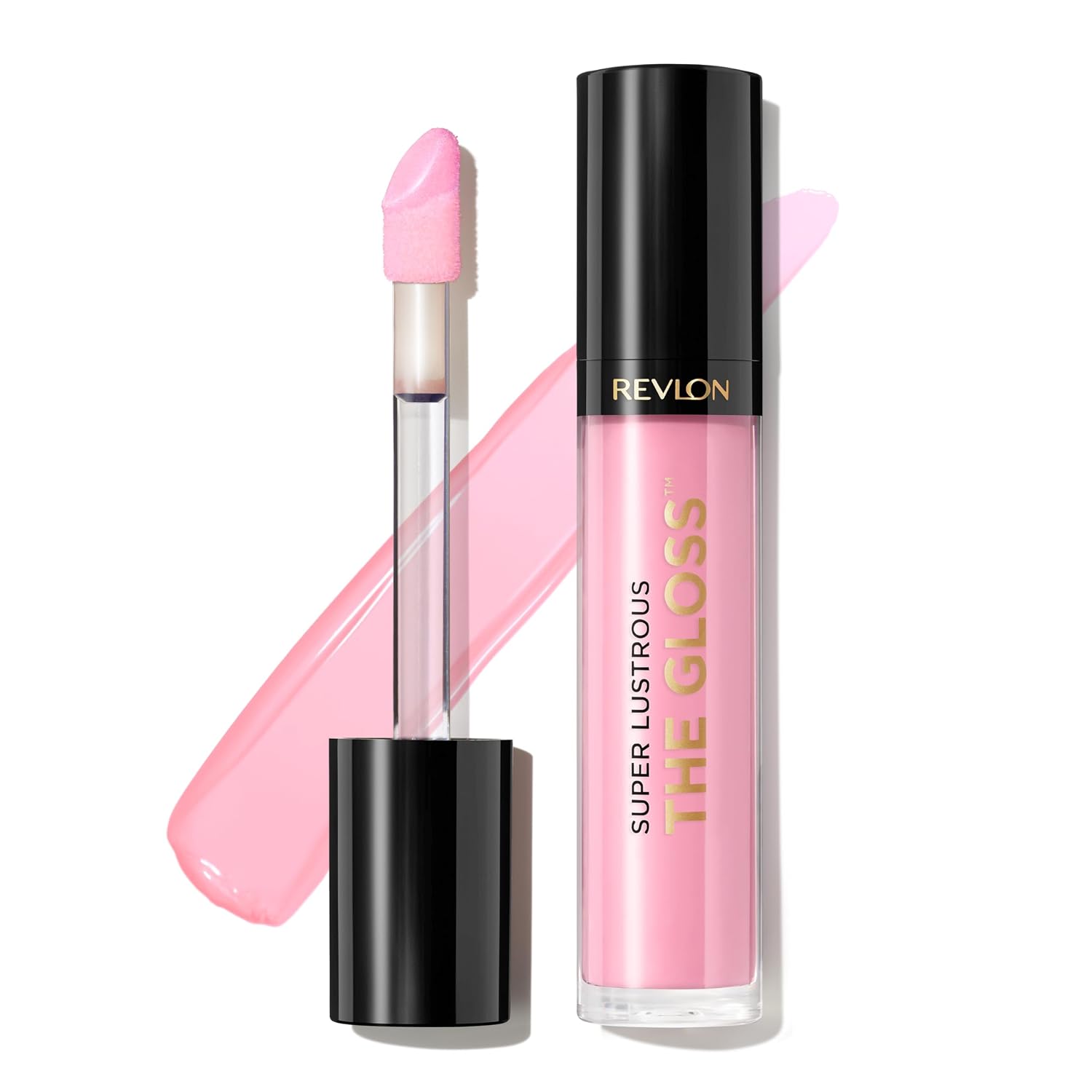 Revlon Super Lustrous Lip Gloss, Non-Sticky, Hydrating, High Shine Finish, 207 Pink Sky, 0.13 Oz