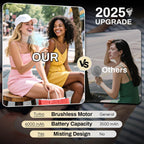 Misting Portable Handheld Fan, Powerful Turbo Motor, 6000Mah Rechargeable Battery, Personal Mini Fans With 4 Strong Wind, Cooling Gadgets For Travel, Camping, Beach, Outdoor, Gifts For Women Men-Ivory