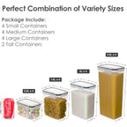 CHEFSTORY Airtight Food Storage Containers Set, 14 PCS Kitchen Storage Containers with Lids for Flour, Sugar and Cereal, Plastic Dry Food Canisters for Pantry Organization and Storage