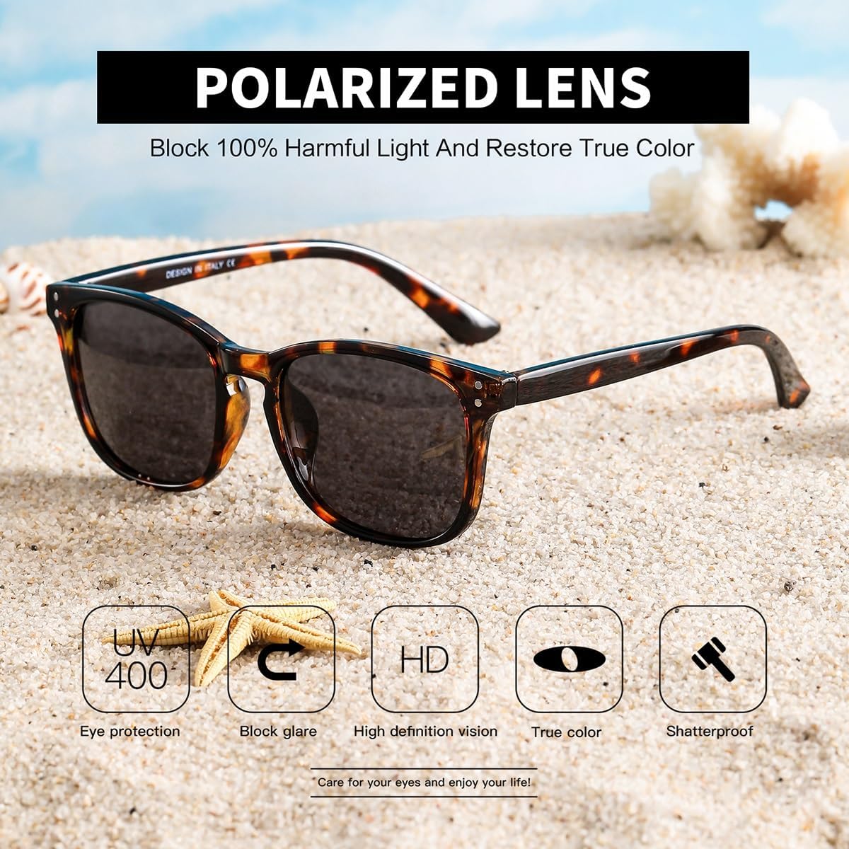 Polarized Sunglasses for Women Classic Retro Trendy Style Sun glasses UV 400 Protection(3 Pack)