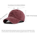 HH HOFNEN Men Women Washed Distressed Twill Cotton Baseball Cap Vintage Adjustable Dad Hat