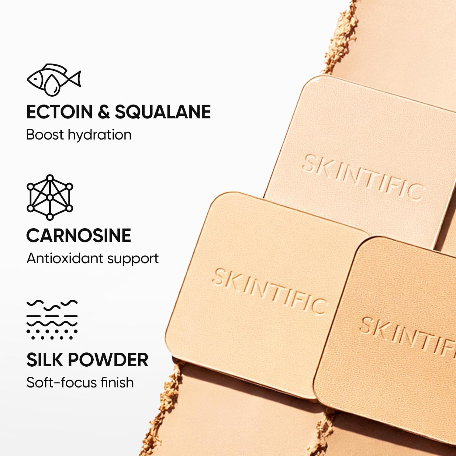 Skintific Ultra Cover Powder Foundation, Full Coverage Matte Finish, One-Swipe Flawless Pressed Powder With Oil Control, Lightweight & Long-Lasting, Pore-Blurring For Oily Skin (02 Ivory)