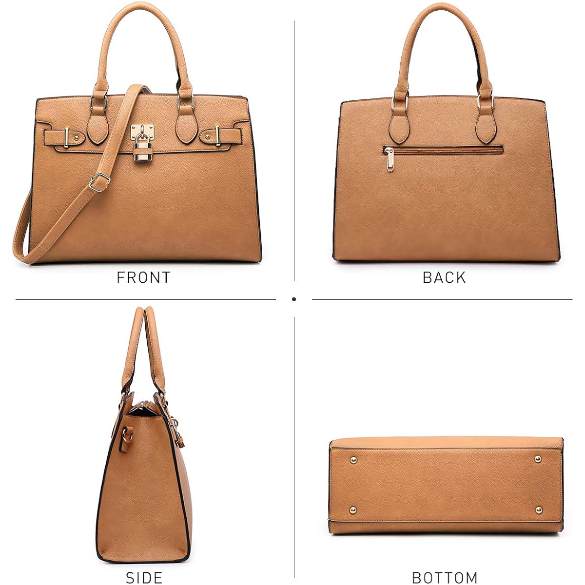 Dasein Women Handbags And Purses Ladies Shoulder Bag Top Handle Satchel Tote Work Bag With Matching Clutch