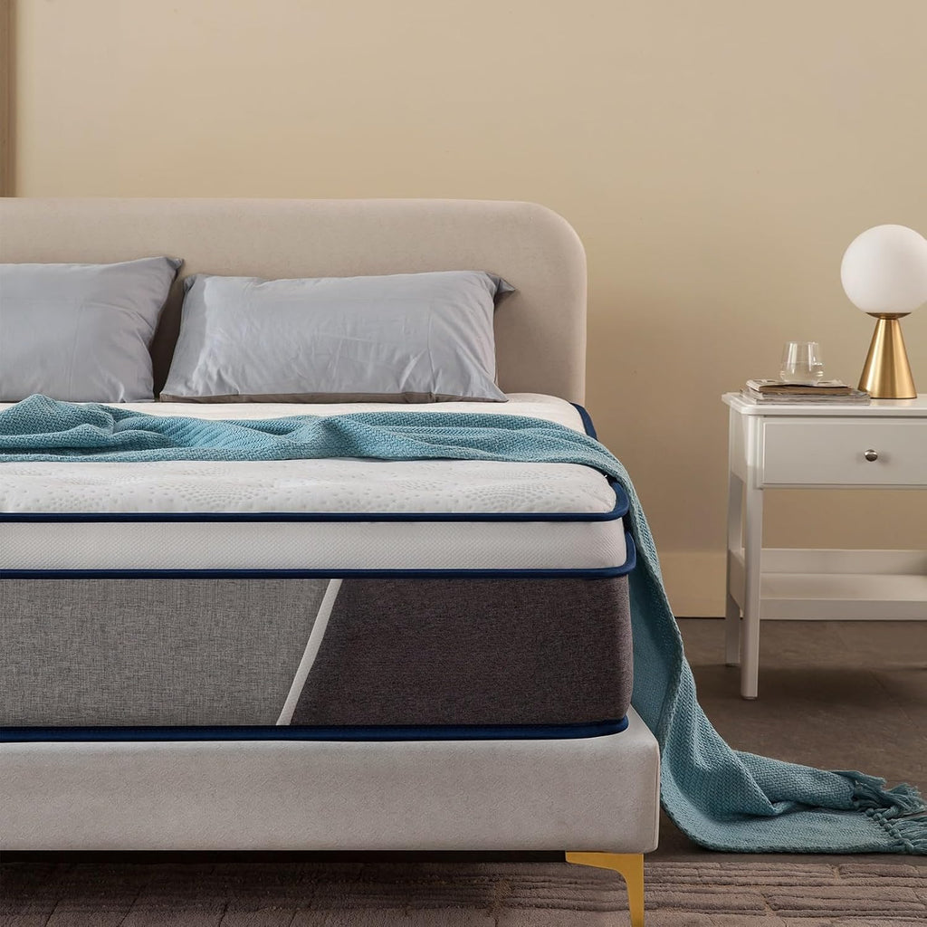 Full Mattress, 12 Inch Full Size Mattresses | Medium Firm - Cooling Gel Memory Foam & Zoned Pocket Coils For Pressure Relief, Spinal Alignment & Extra Lumbar Support | Motion Isolation |