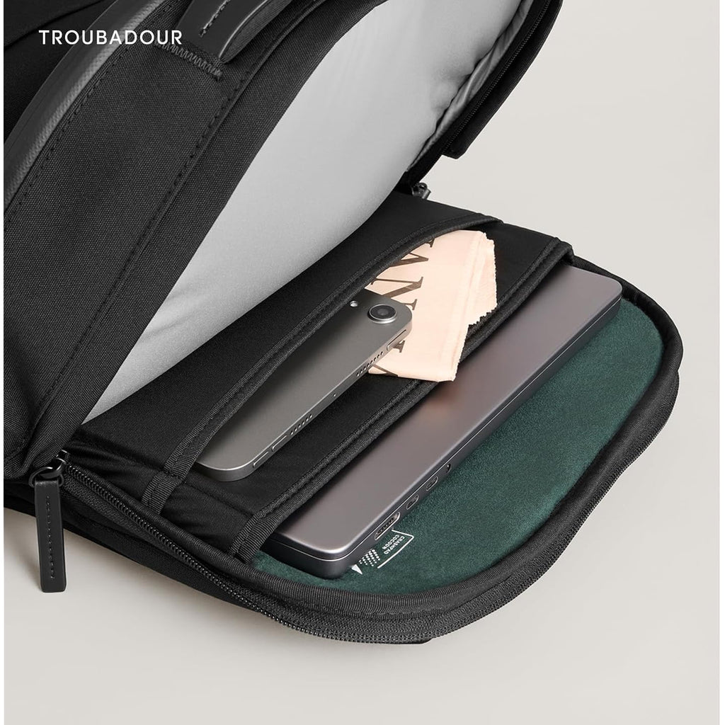 Troubadour Apex 4.0-22L Premium Laptop Backpack - Ergonomic & Water Resistant - Designed For Work And Travel - Black
