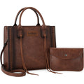 Wrangler Tote Bag for Women Western Cowhide Purse and Wallet Set