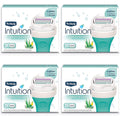 Schick Intuition Pure Nourishment Womens Razor Refills with Coconut Milk and Almond Oil, 3 Count (Pack of 4)