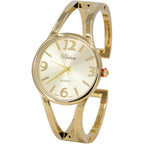 Collections Women's Elegant Analog Quartz Watch - 33mm Case, Casual Metal Cuff Bangle Design, Adjustable Fit for 7-8 Inch Wrist Size