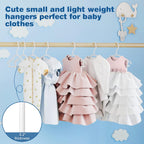 Baby Hangers 60Pack White Baby Clothes Hangers Bulk Kids Plastic Hangers Toddler/Infant Hangers For Closet