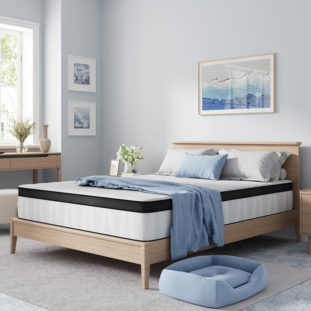Avenco Twin Mattress, 10 Inch Medium Firm Twin Size Mattress In A Box, Hybrid Mattresses With Smarts™ Coil Pocket Springs For Motion Isolation, Strong Edge Support, Certipur-Us Certified