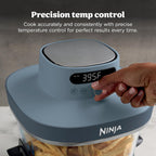 Ninja Crispi Pro 6-in-1 Glass Air Fryer | With Nontoxic, 6qt & 2.5qt Containers & Lids | Microwave, Freezer, Dishwasher Safe | 450°F Max Temp | 1800 Watt | Cyberspace | AS101CY