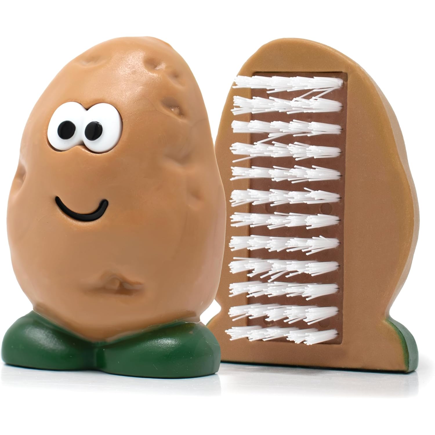 Joie Spud Dude Potato Brush, Compact Handheld Produce Scrubber, Cleans Vegetables And Fruits With Gentle Bristles