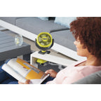 Ryobi Rcf18-0 18V One+ Cordless 10Cm Clamp Fan (Bare Tool) Hyper Green | Pcf02B - Battery And Charger Are Sold Separately