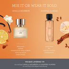 MIX:BAR Vanilla Bourbon Perfume for Women - Woody, Vanilla Bean, Amber Scent - Eau de Parfum Spray - Hair Mist Perfume - Long‑Lasting Fragrance,1.7oz