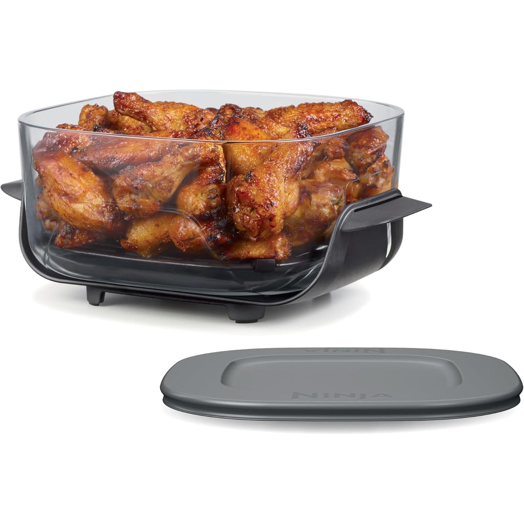 Ninja 4-Qt Cleancrisp™ Glassware Container With Storage Lid, Compatible With Ninja Crispi Fn101 & As101 Series, Microwave, Freezer & Dishwasher Safe, Pfas & Ptfe Free Glass, Xsksfn4Qt