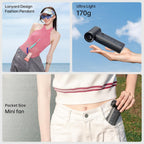 Jisulife Portable Handheld Fan Life9, Turbo Airflow, Up To 18H Runtime | 5 Speeds, 5000Mah, Mini Pocket Design, Personal Fan For Travel, Concerts, Makeup, Trendy Gifts For Women Men -Black