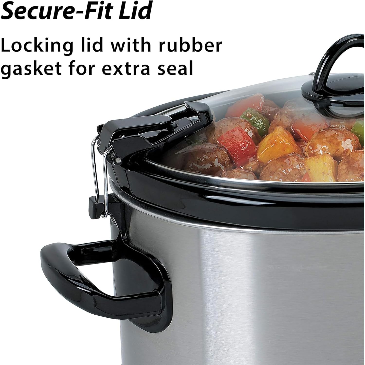Crock-Pot Sccpvl600S Cook' N Carry 6-Quart Oval Manual Portable Slow Cooker, Silver