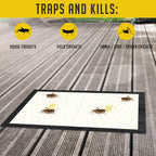 Cricket Traps Indoor (12 Traps) Extra Large Bug Sticky Traps - Non-Toxic Extra Sticky Glue Traps For Bugs - Pre-Baited Fruity Scent Crickets Bug Trap Indoor - Insect Glue Traps For Bugs - Trap A Pest