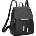 KKXIU Trendy Leather Backpack Purse for Women and Ladies Shoulder Travel Daypacks Bags (A-Black)