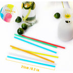 500 Pcs Colorful Disposable Drinking Plastic Straws.(0.23'' Diameter And 8.26" Long)-8 Colors