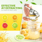 Lemon Squeezer Large, Lemon Squeezer Juicer Stainless Steel, Heavy Duty Manual Citrus Juicer Hand Press, Kitchen Tools Lime Squeezer Bar Tool, Easy To Clean Metal Lemon Hand Press