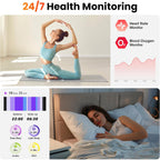 Hwagol Smart Watches for Women Android Phones iPhone Compatible(Bluetooth Call),1.39'' Round Fitness Tracker Heart Rate/Sleep Monitor,100+Sport Modes Pedometer