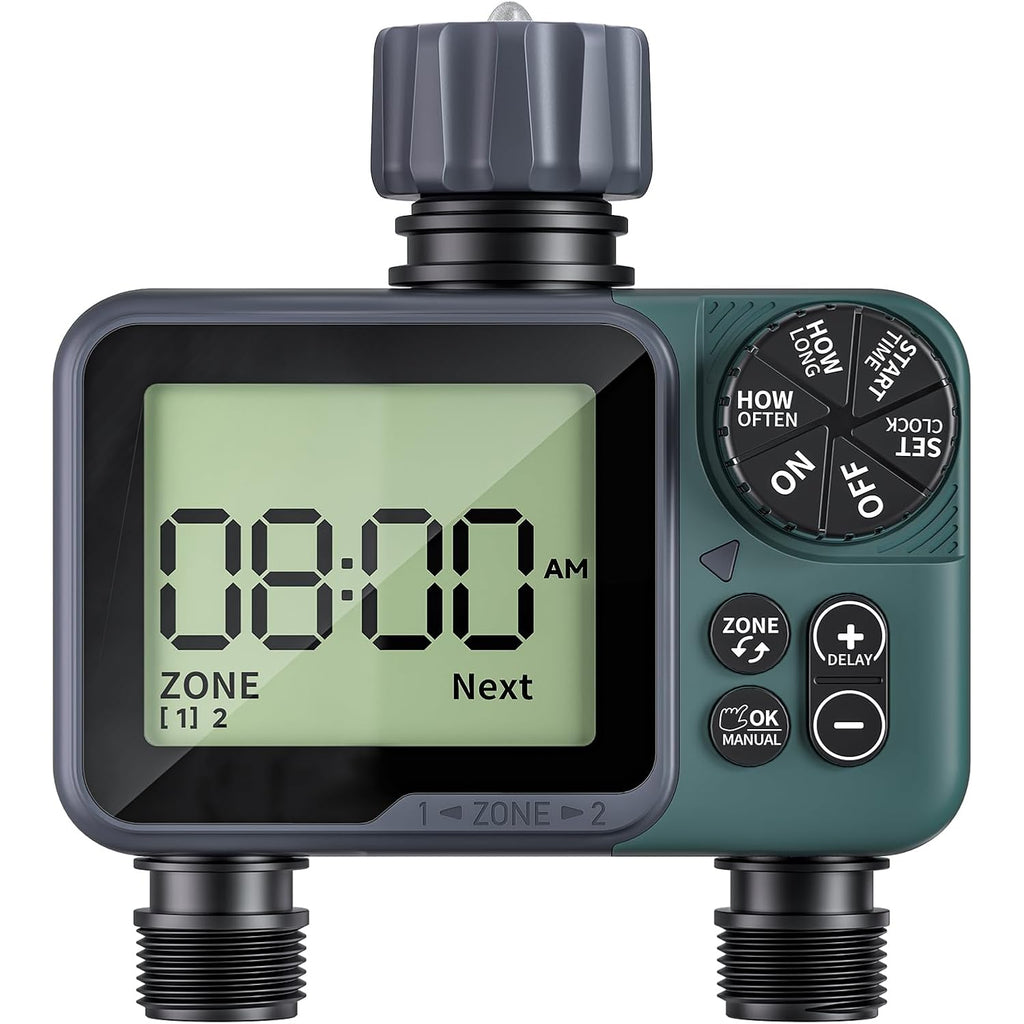 Sprinkler Timer: Programmable Hose Timer With Rain Delay/Manual/Automatic Watering System, Water Timers For Garden Hose, Digital Drip Irrigation For Yard Lawn Outdoor（1 Outlet）